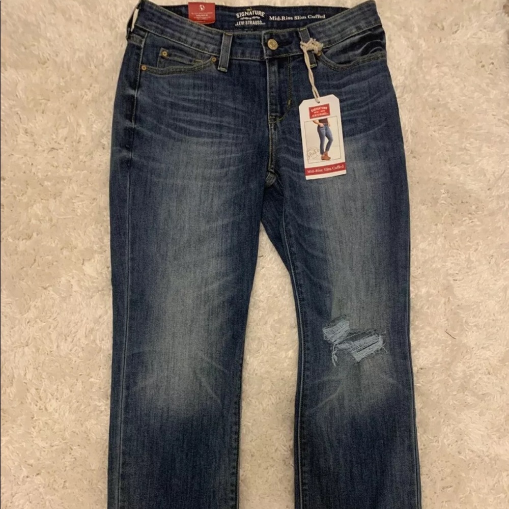 Levi Strauss Jeans Size 2 Mid-rise Slim Cuffed